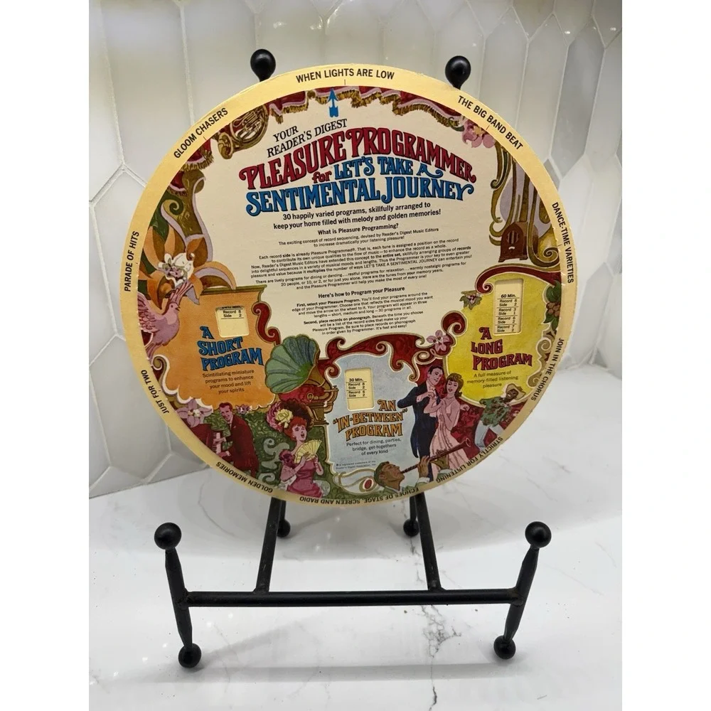 SENTIMENTAL JOURNEY 1890 1959 MUSICAL MEMORY MACHINE MOVIE‎ TRIVIA CARD WHEEL